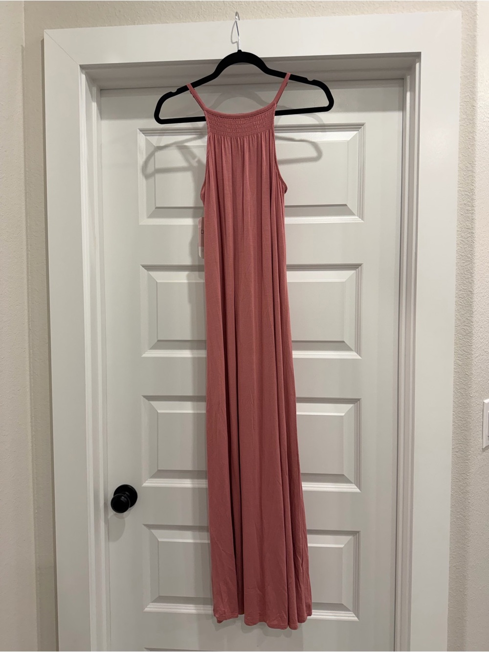 NWT Buttery Soft Dusty Rose Halter Maxi Dress